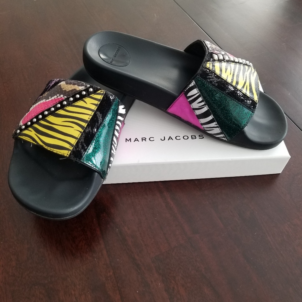 Marc Jacob Women Neon Multi Slides